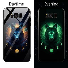 Load image into Gallery viewer, Marvel Captain America Luminous Glass Phone Case For Samsung Galaxy Note 8 9 s8 s9 s10 Plus Avengers Back Cover Fundas Coque