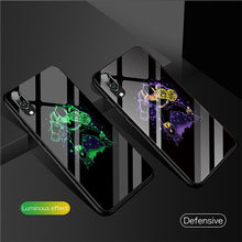 Load image into Gallery viewer, Marvel Luxury Luminous Tempered Glass Phone Case Iron Man Silicone Back Cover For Huawei P10 Plus P20 Pro P30 Pro Avengers Case
