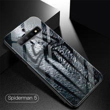 Load image into Gallery viewer, Marvel Spiderman Tempered Glass Phone Case For Samsung Galaxy S8 S9 S10 e 5G Plus Note 8 9 Luxury Avengers Cover Funda Coque